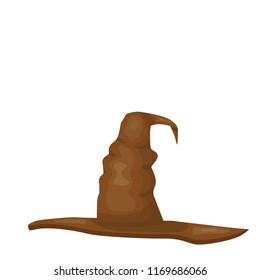sorceress hat, vector illustration