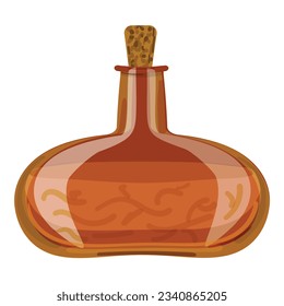 Sorcerous elixir icon cartoon vector. Magic medicine. Poison bottle