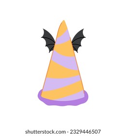 sorcery wizard hat cartoon. black warlock, decoration holiday, magical cone sorcery wizard hat sign. isolated symbol vector illustration