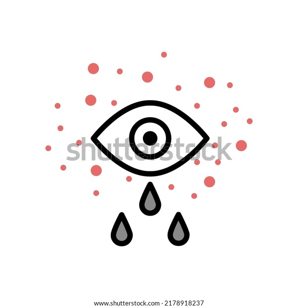 ictericia de ojos concepto de inflamación vector de stock (libre de