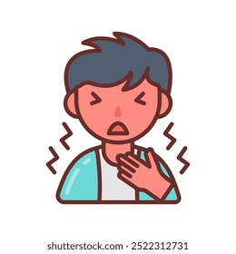 Sore Throat Filled Icons , Vector illustration