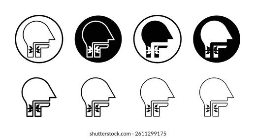 Sore throat icon Flat illustration sign