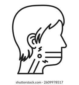 Sore throat icon Line Art Logo set