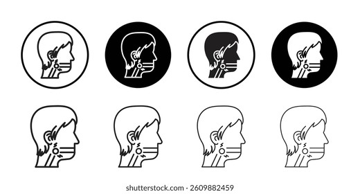 Sore throat icon Simple thin outline