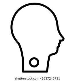 sore throat icon Simple thin line stroke