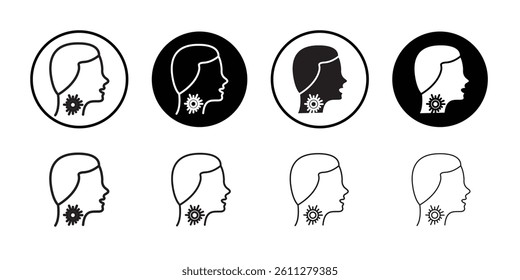 Sore throat icon Thin line art collection