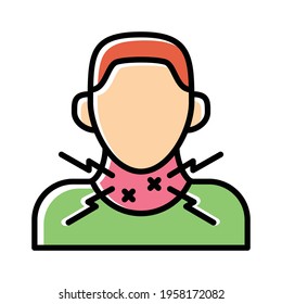 sore throat icon vector graphic for any business especially for health care and medical