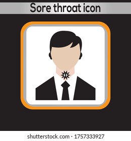 Sore throat icon. vector graphics
