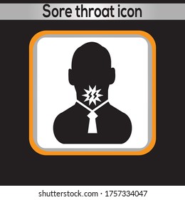 Sore throat icon. vector graphics