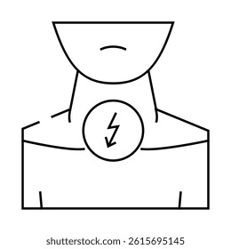 sore throat line icon vector. sore throat sign. isolated contour symbol black illustration
