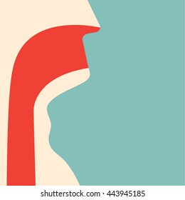  Sore Throat and Other Throat Problem,(sore throat flu disease) ,Vector illustration