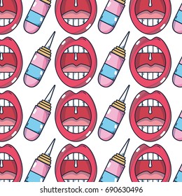 sore throat sickness with bottle drops treatment background