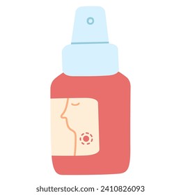 Sore throat spray, remedy illustration