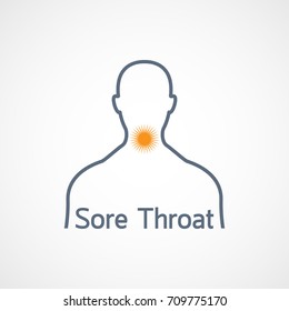 Sore Throat vector icon illustration