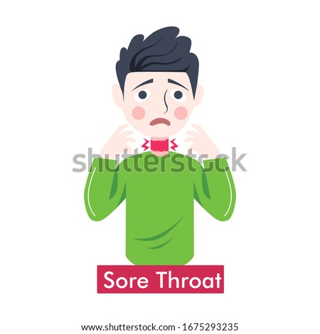 Sore Throat Vector illustration corona disase