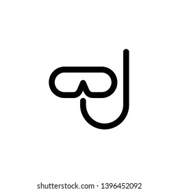 sorkelm scuba dive icon vector illustration