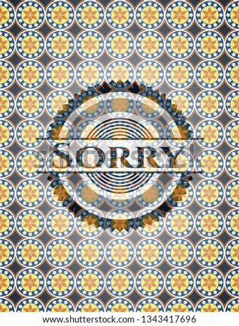 Sorry arabesque emblem. arabic decoration.