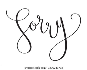 SORRY brush calligraphy