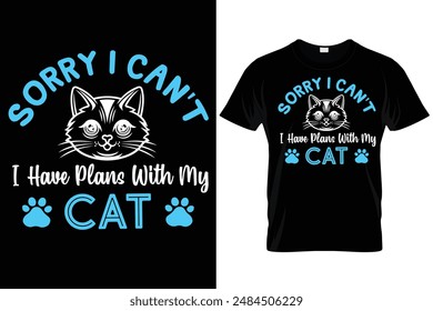 sorry I can't I have planes with my cat vector t shirt design