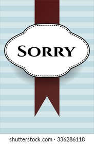 Sorry card with nice design