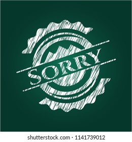 Sorry with chalkboard texture