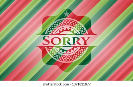 Sorry christmas style emblem. Vector Illustration. Detailed.