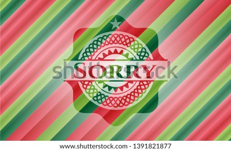 Sorry christmas style emblem. Vector Illustration. Detailed.