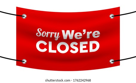 Sorry we’re closed background template.