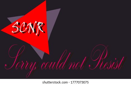 Sorry could not resist Sentence Short form displayed with colorful 3d text vector abstract.