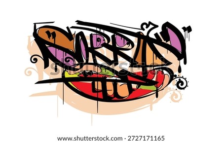 SORRY graffiti custom style design