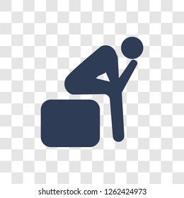 sorry human icon. Trendy sorry human logo concept on transparent background from Feelings collection