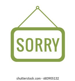 Sorry icon Vector EPS 10 illustration.