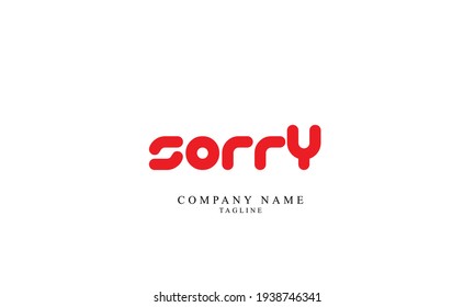 SORRY Letter Logo Design Template Vector