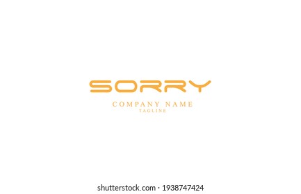 SORRY and sorry Letter Logo Design Template Vector