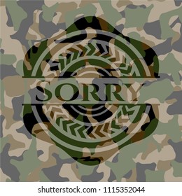 Sorry on camouflage pattern