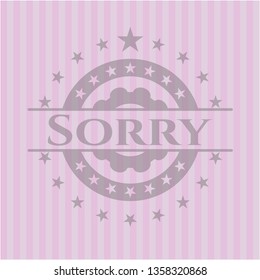 Sorry pink emblem