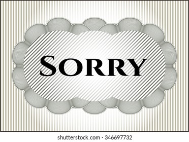 Sorry poster or banner