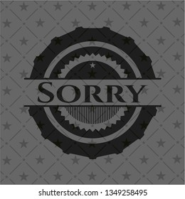 Sorry realistic dark emblem