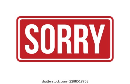 Sorry Rubber Stamp Seal Vector