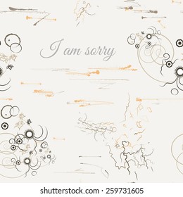 I Am Sorry seamless pattern in abstract style
