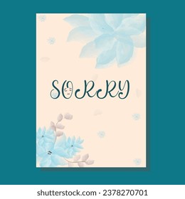 Sorry signature card vector illustration design
