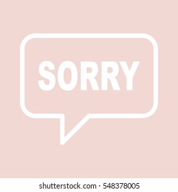 SORRY Speech Bubble
