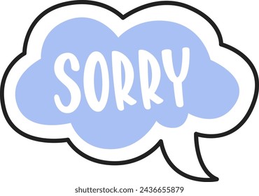 Sorry Speech Bubble Vector Illustration
