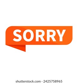 sorry Text In Blue Ribbon Rectangle Shape For Apologize Information Announcement Promotion Business Marketing Social Media
