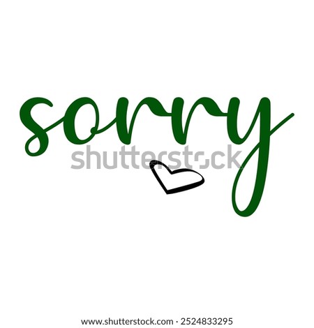 Sorry text on white background.