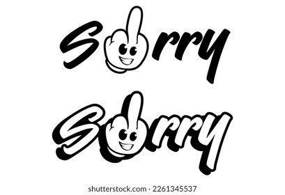 Sorry Text Vector Logo Sticker