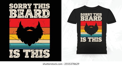 Sorry This Beard Is Taken Funny Retro Vintage Beard T-shirt Design