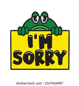 I'm sorry typography vintage retro illustration for apparel
