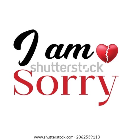 I am Sorry A Vector Design
