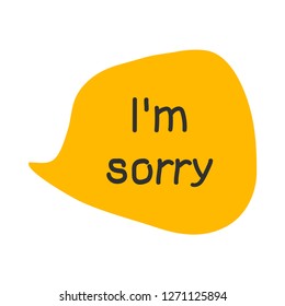 I'm sorry vector illustration